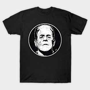 FRANKENSTEIN (Circle Black and White) T-Shirt